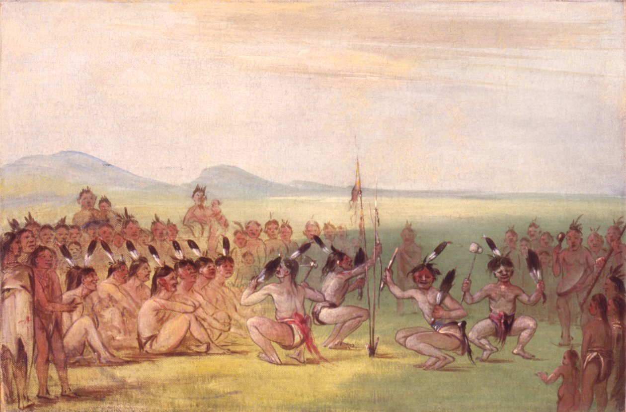 Taniec orła, Choctaw autorstwa George Catlin