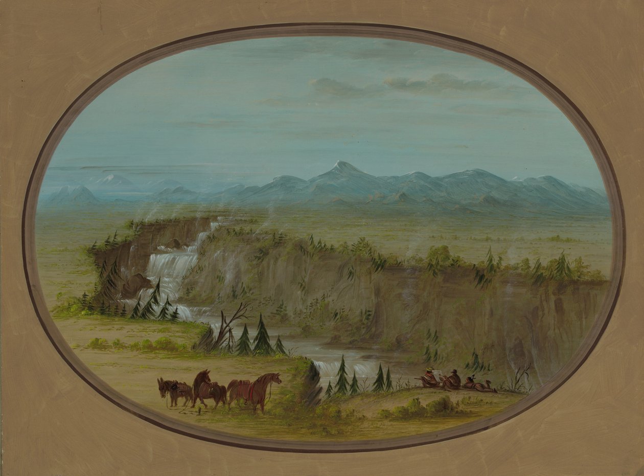 Wodospady rzeki Snake, 18551869. autorstwa George Catlin