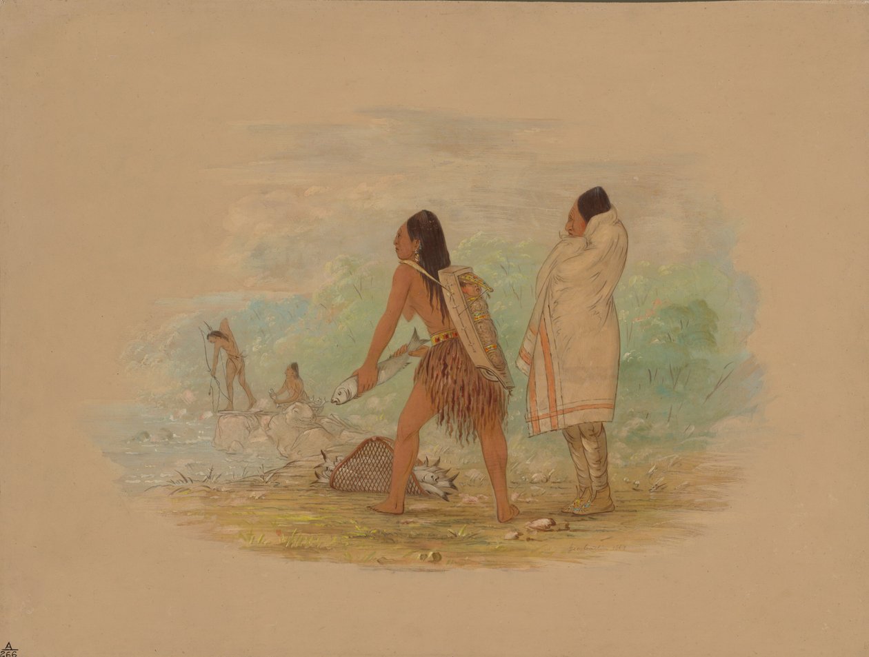 Indianie płaskogłowi, 1861. autorstwa George Catlin