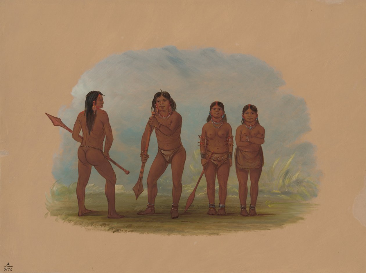 Czterech Indian Angustura, 18541869. autorstwa George Catlin