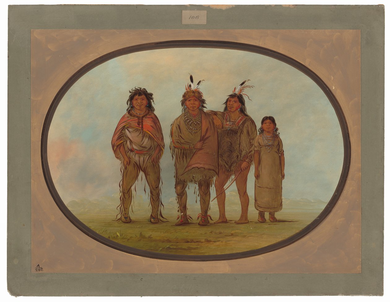 Czterech Indian Dogrib autorstwa George Catlin