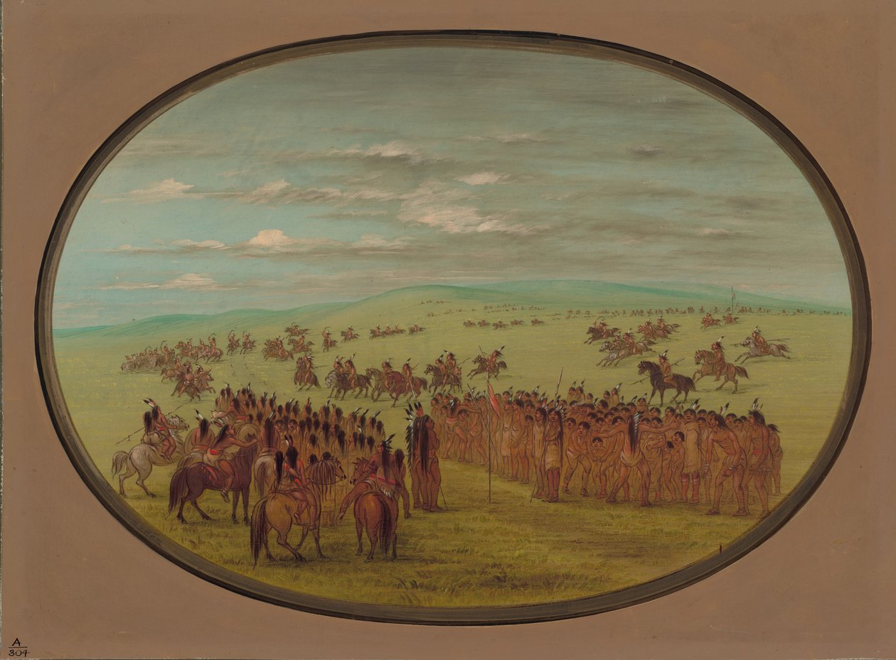 Wyścigi konne - Minatarrees, 18611869. autorstwa George Catlin