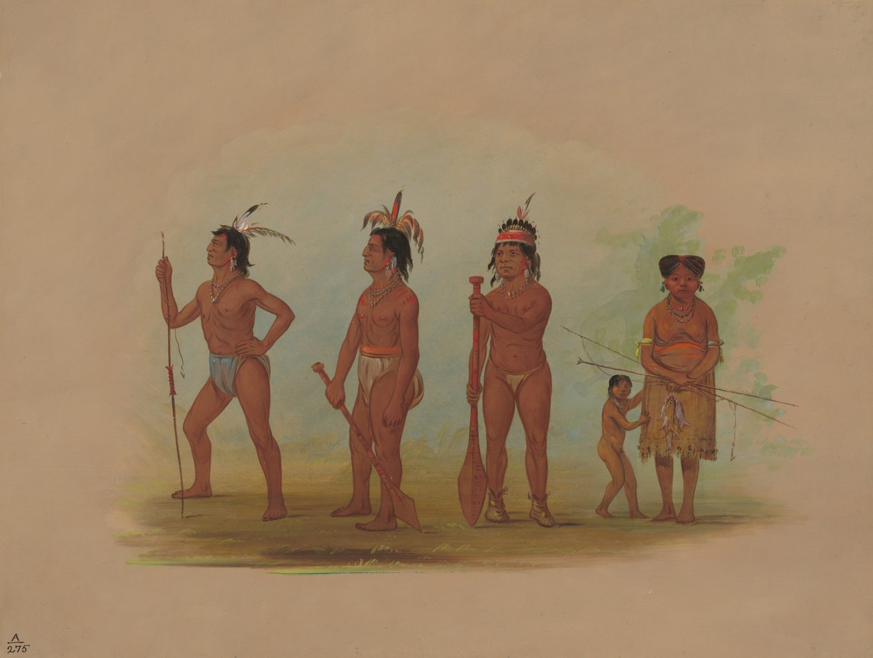 Indianie Clatsop, 18551869. autorstwa George Catlin
