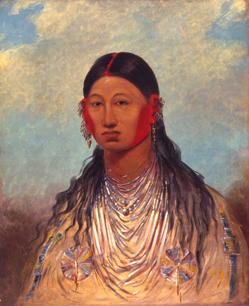 Koon-za-ya-me, Żeński Orzeł Wojenny, 1844. autorstwa George Catlin