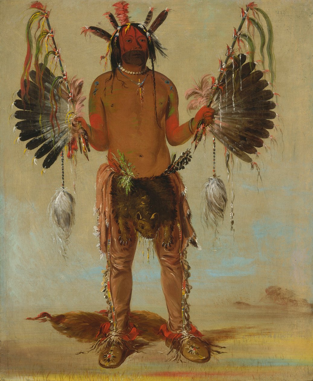 Mah-tó-he-ha, Stary Niedźwiedź, człowiek medycyny autorstwa George Catlin
