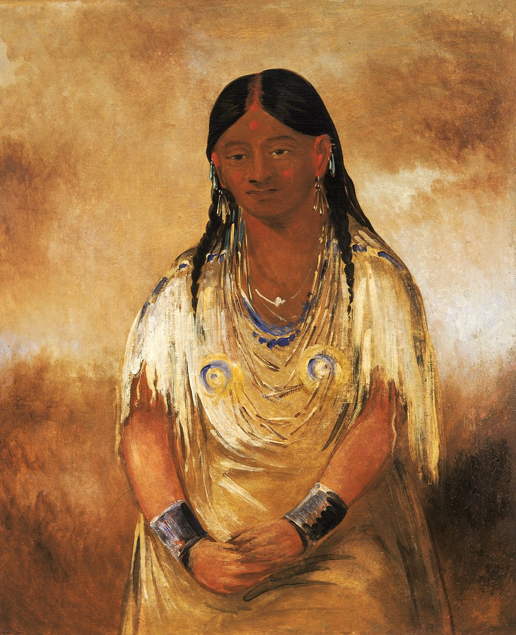 Mún-ne-o-ye, Kobieta, 1832. autorstwa George Catlin