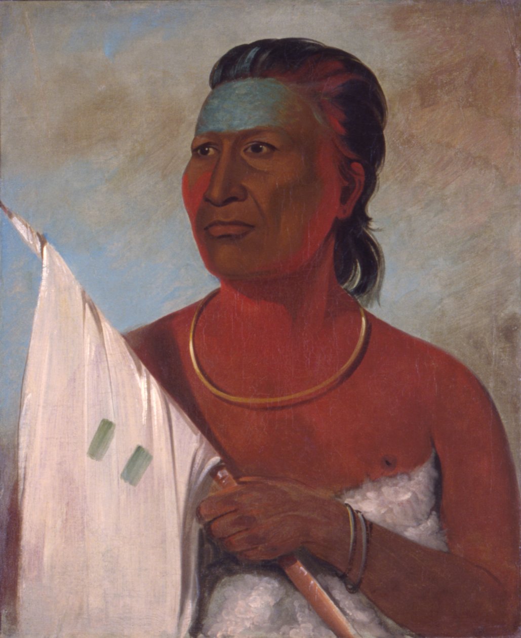 Nah-papież doradca Black Hawka, 1832. autorstwa George Catlin