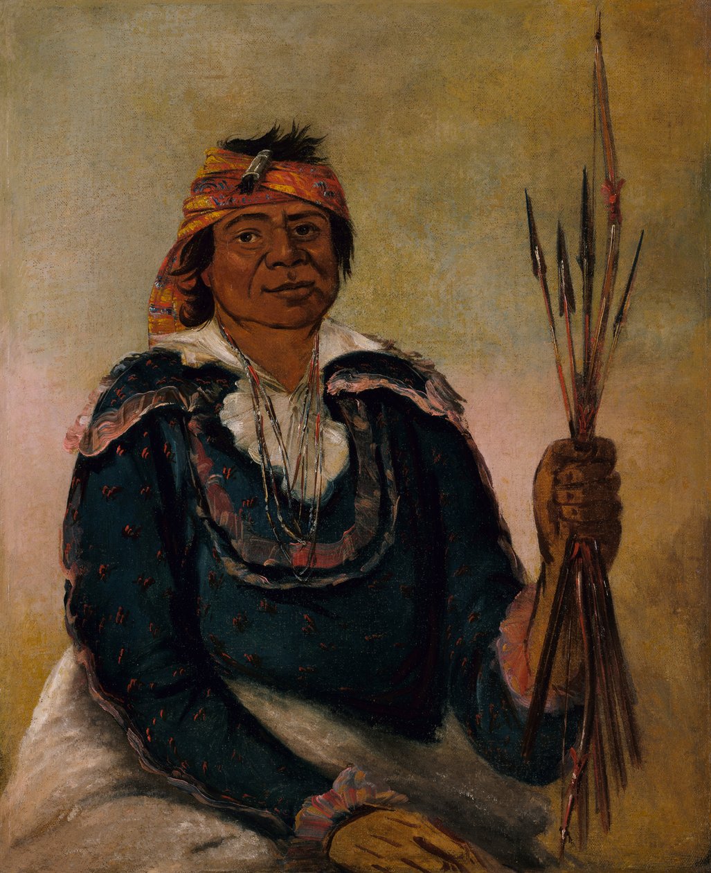 Ni-có-man, The Answer, Second Chief, 1830. autorstwa George Catlin