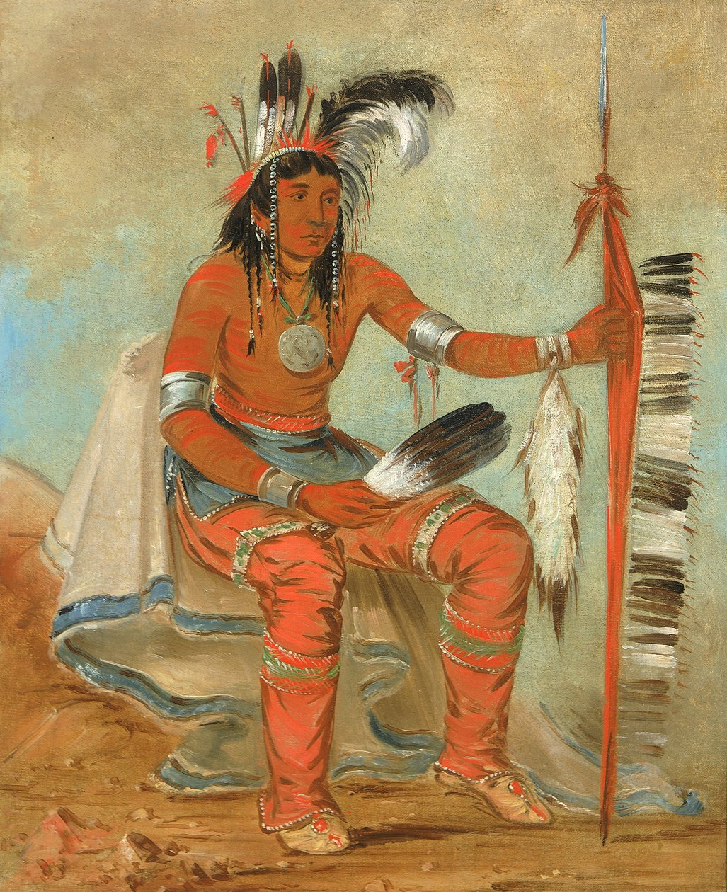 On-daig, The Crow, a Dandy, 1836. autorstwa George Catlin