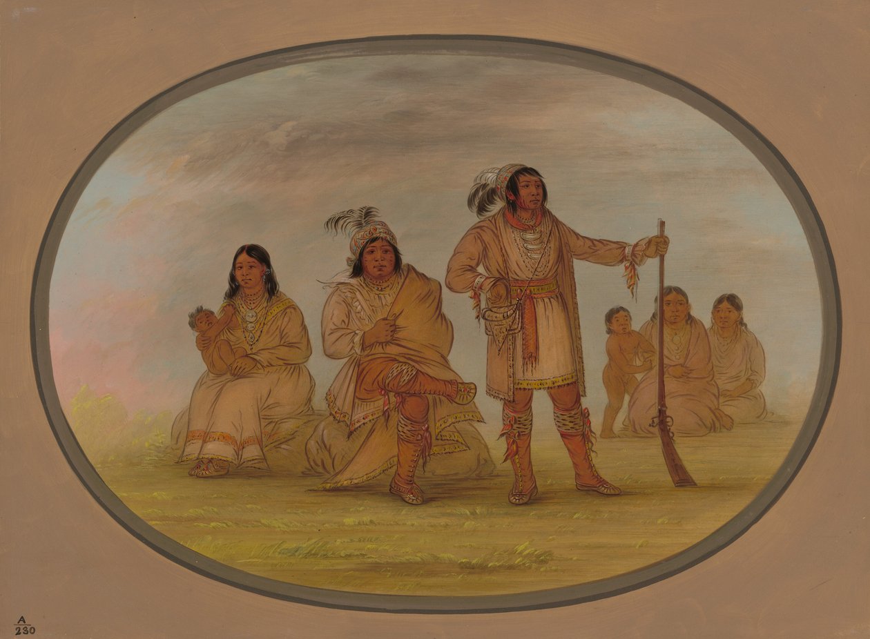 Osceola i Czterej Indianie Seminolee, 18611869. autorstwa George Catlin