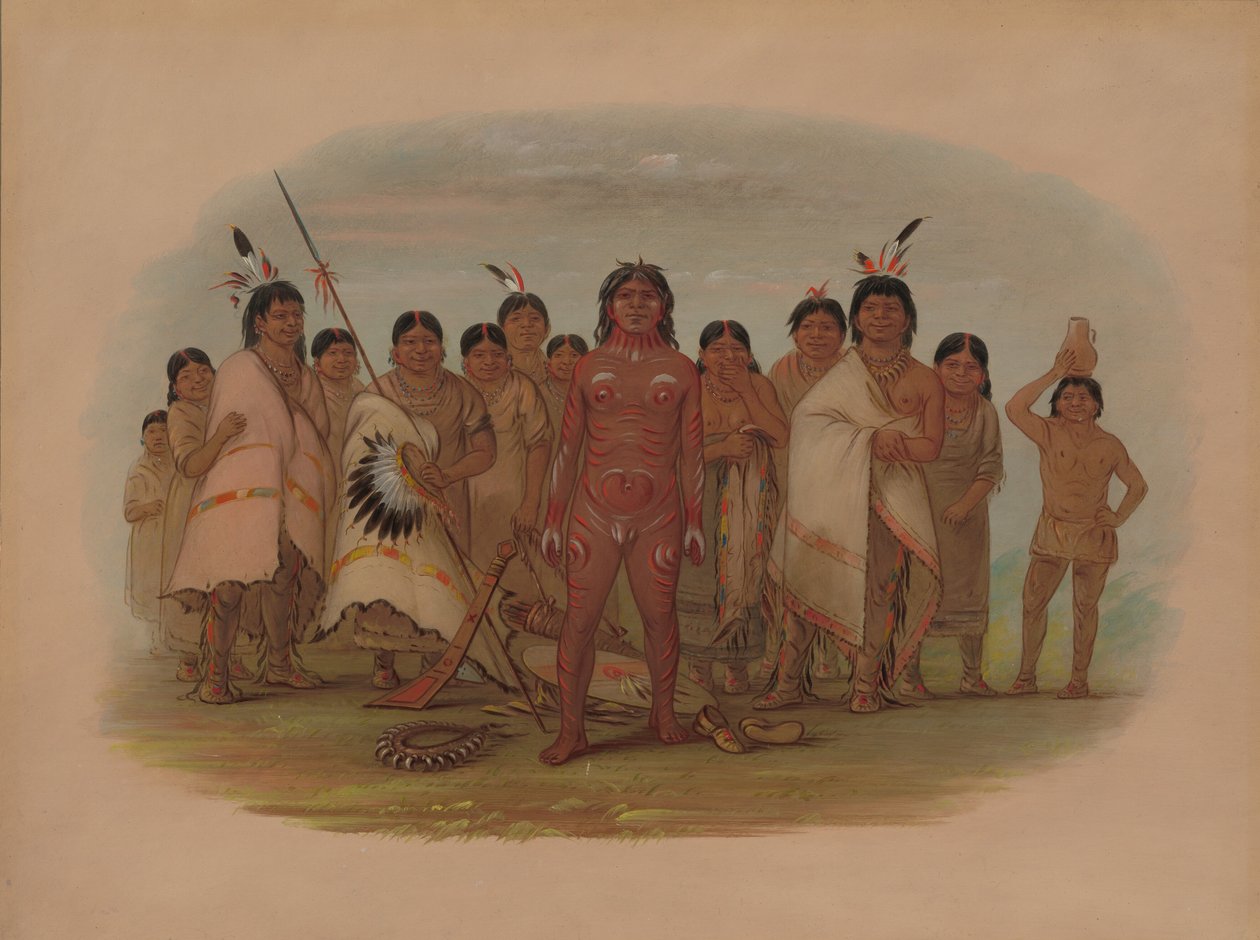 Paint Me - Apachee, 18551869. autorstwa George Catlin