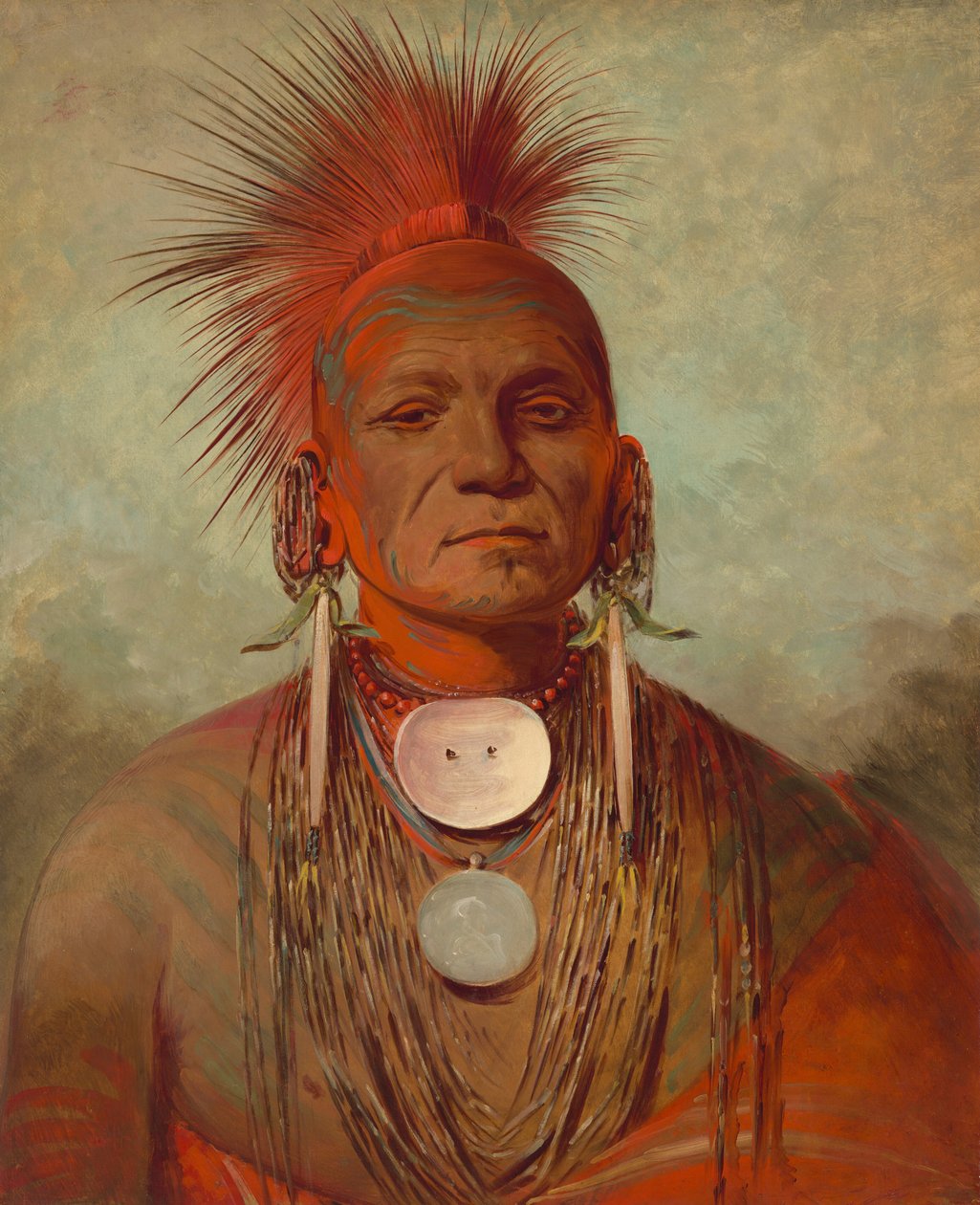 See-non-ty-a, uzdrawiacz z Iowa autorstwa George Catlin