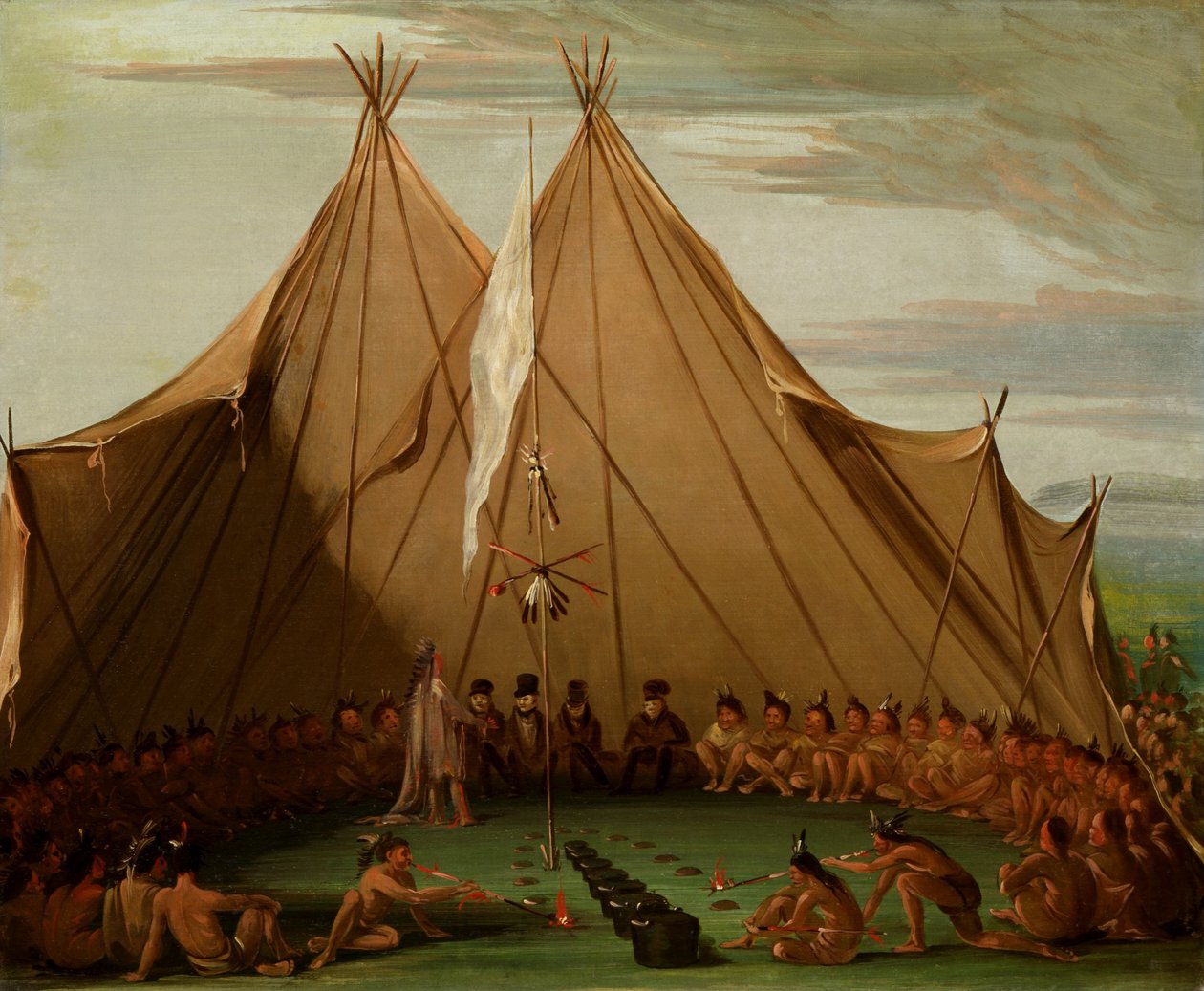 Sioux Dog Feast autorstwa George Catlin