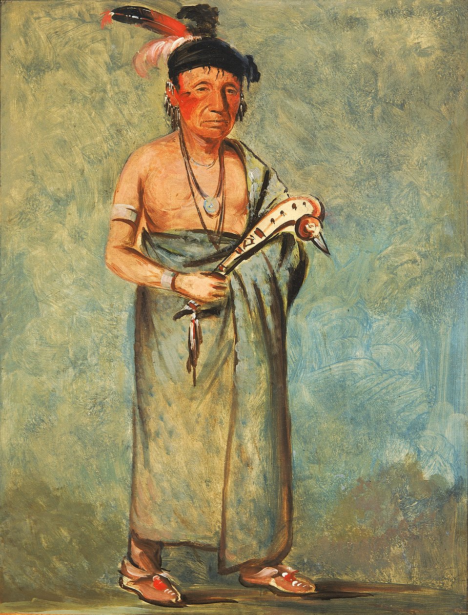 Span-e-o-nee-kaw, Hiszpan, 1828. autorstwa George Catlin