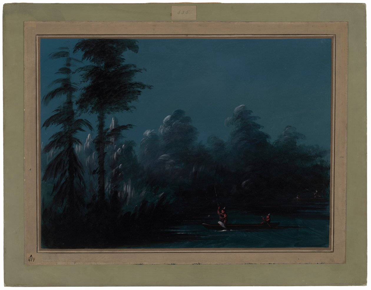 Spearing by Moonlight - Chaco autorstwa George Catlin
