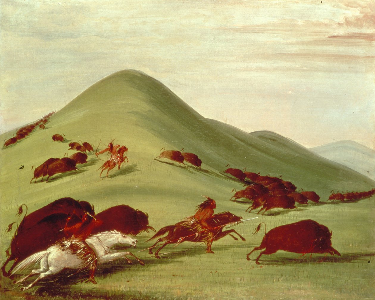 Polowanie na bizony autorstwa George Catlin