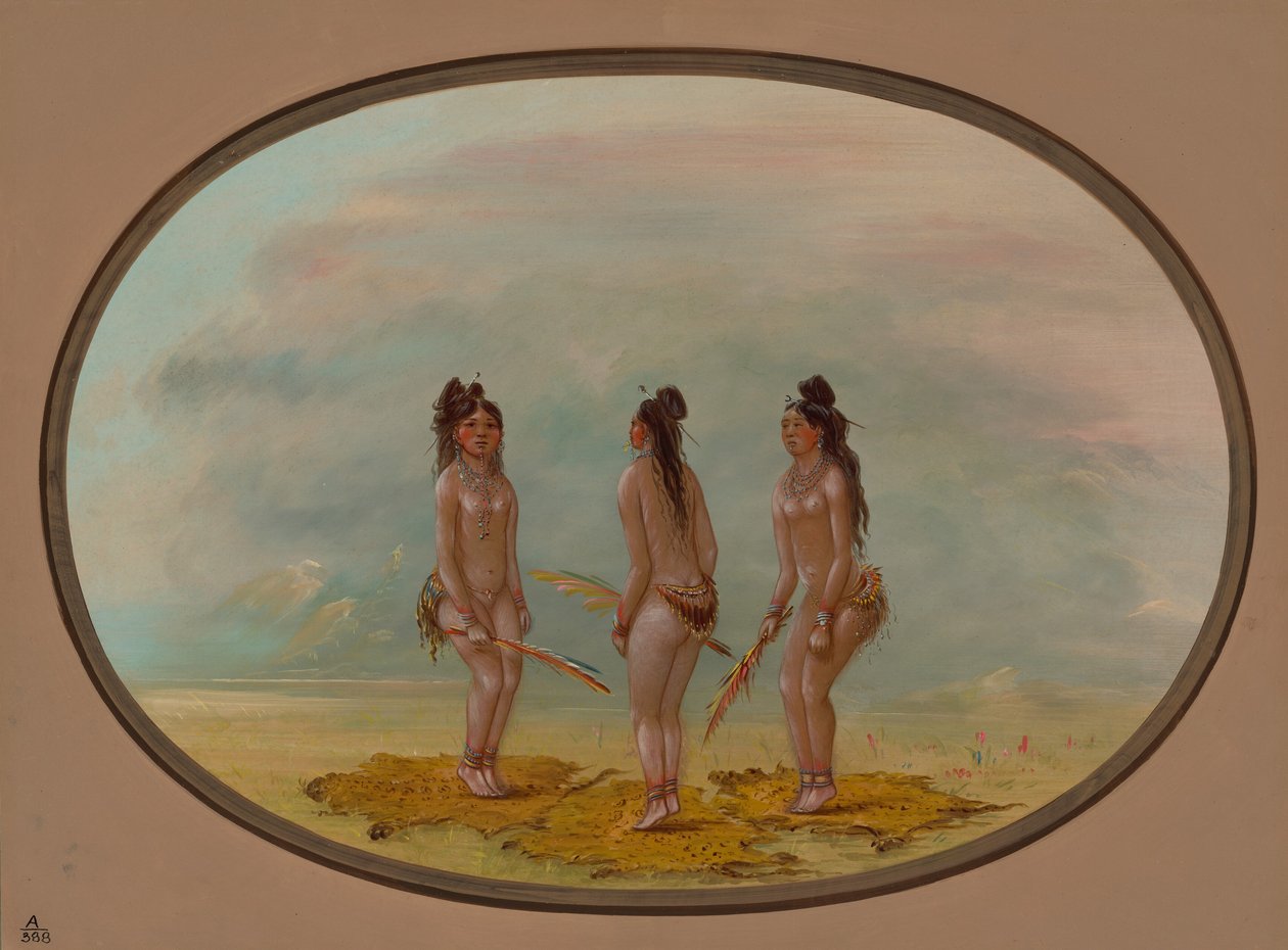 Przystojny taniec - Goo-a-dive, 18541869. autorstwa George Catlin
