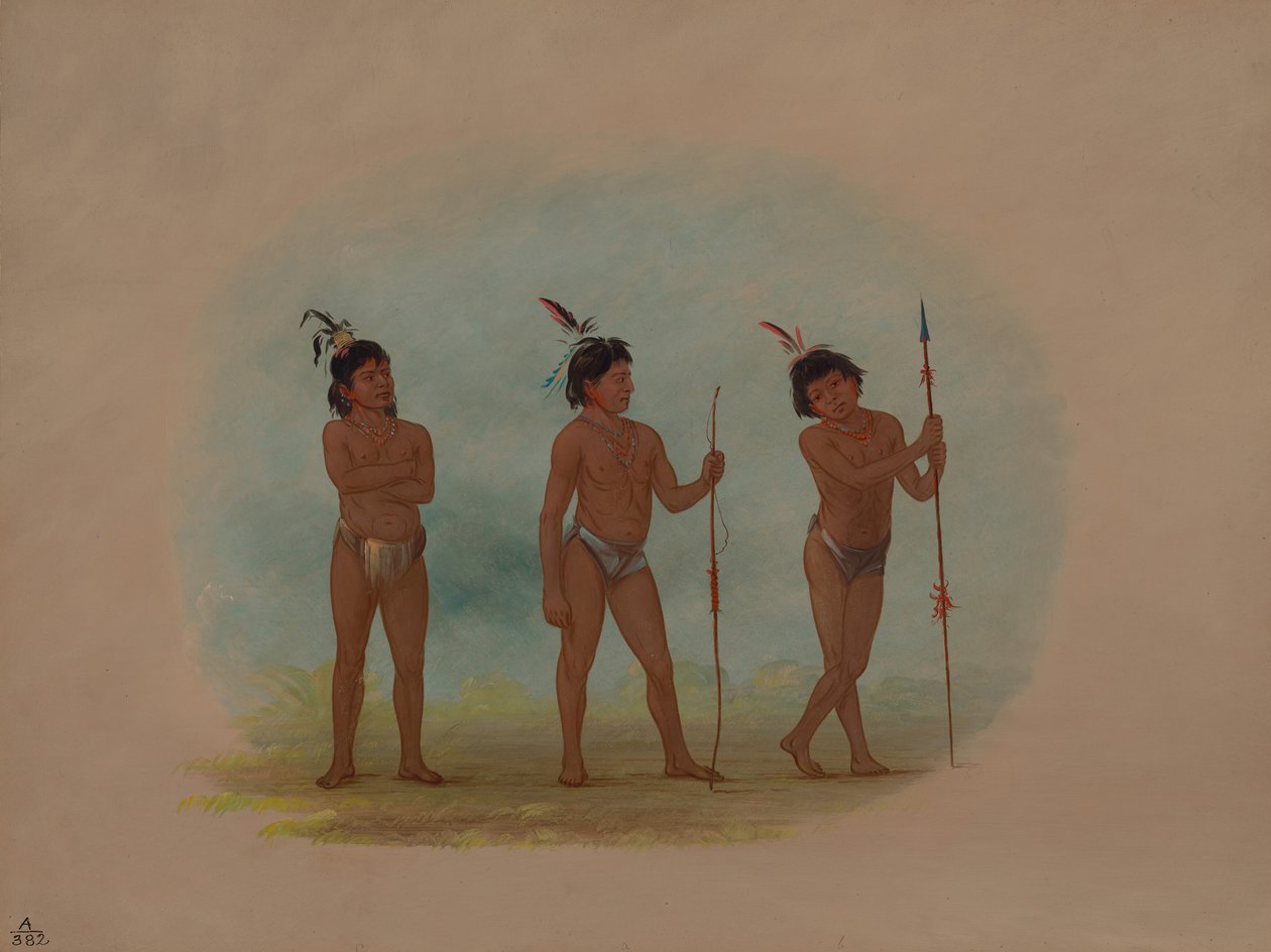 Troje dzieci Auca, 18541869. autorstwa George Catlin