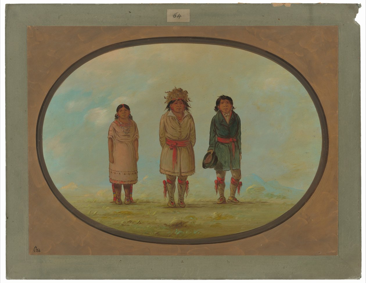 Trzech Indian Creek autorstwa George Catlin
