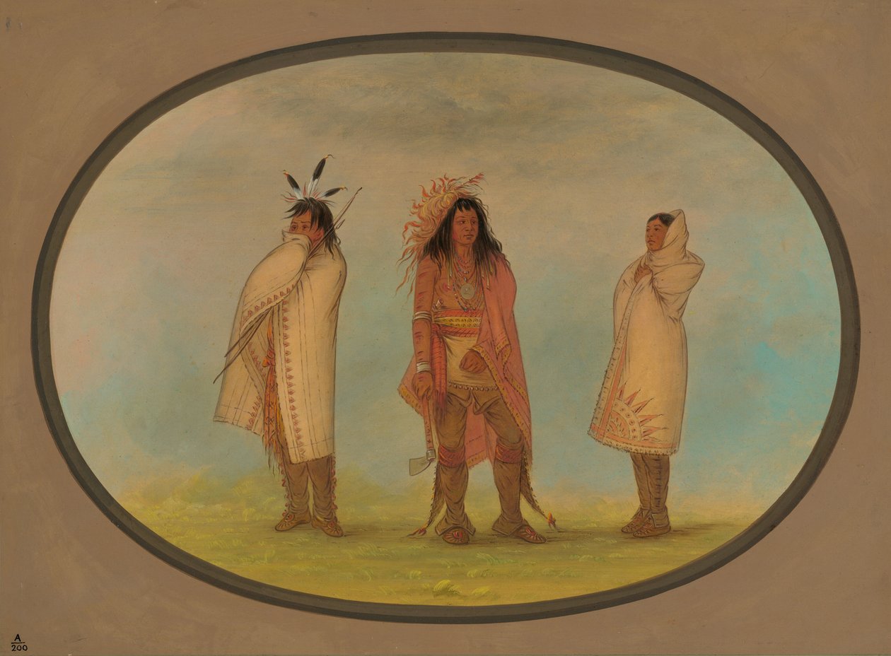 Trzej Indianie Irokezów, 18611869. autorstwa George Catlin