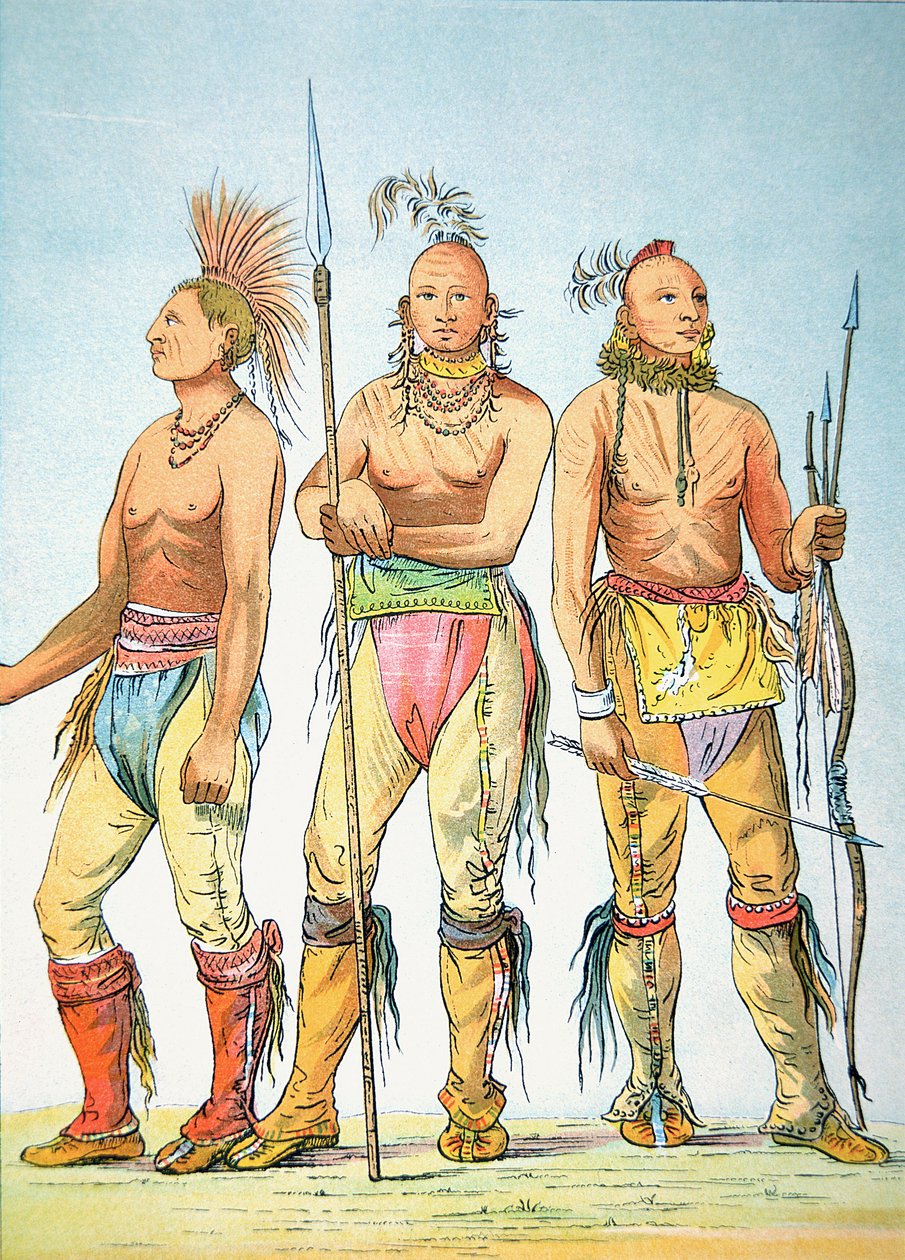 Trzech odważnych Osagów autorstwa George Catlin