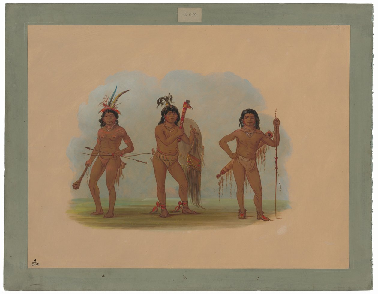 Trzej Indianie Zurumati autorstwa George Catlin