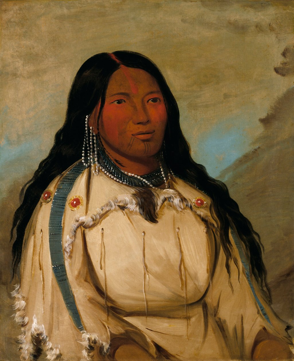 Tow-ée-ka-wet, kobieta Cree autorstwa George Catlin