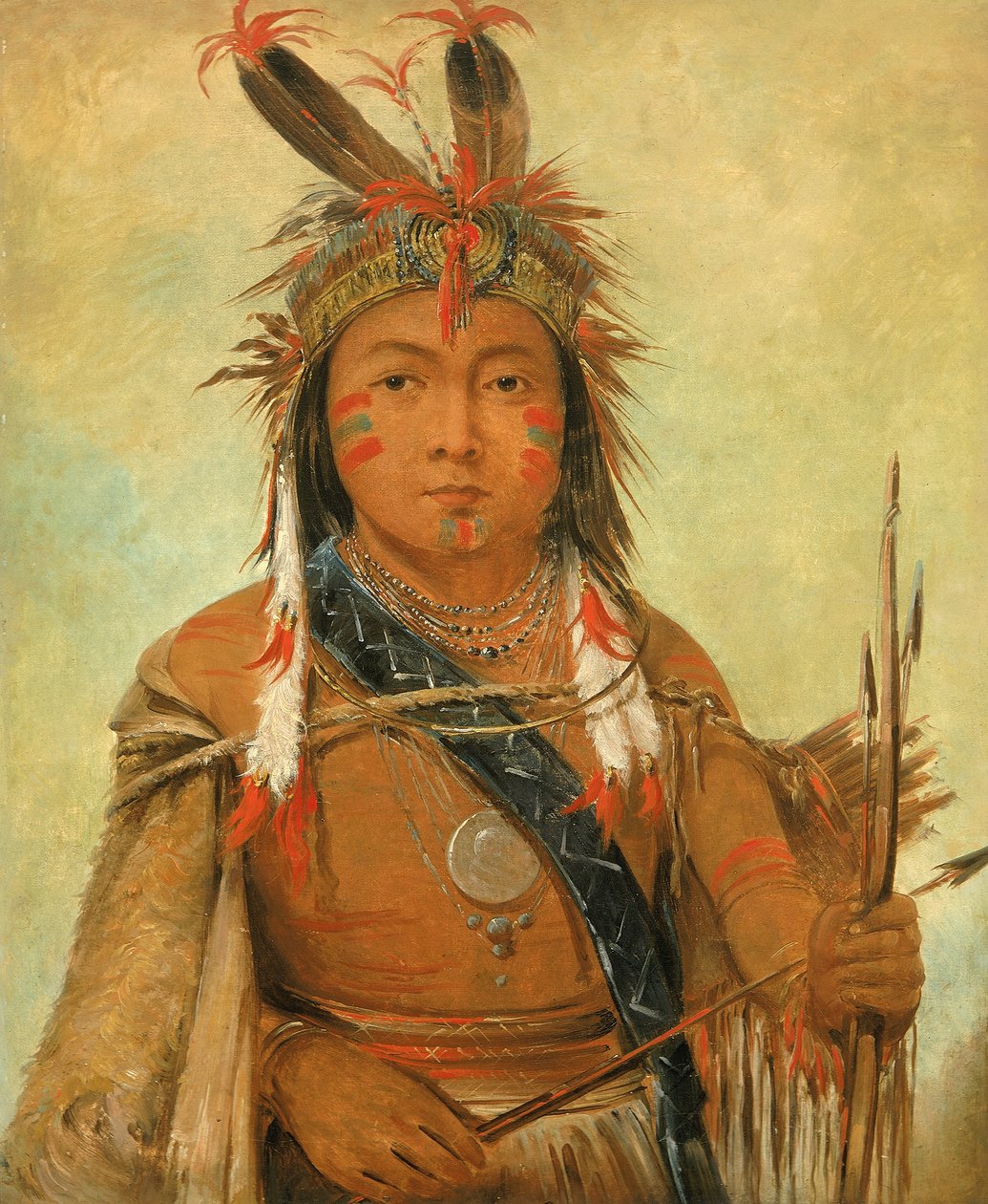 Ud-je-jock, Pelikan, chłopiec, 1845. autorstwa George Catlin