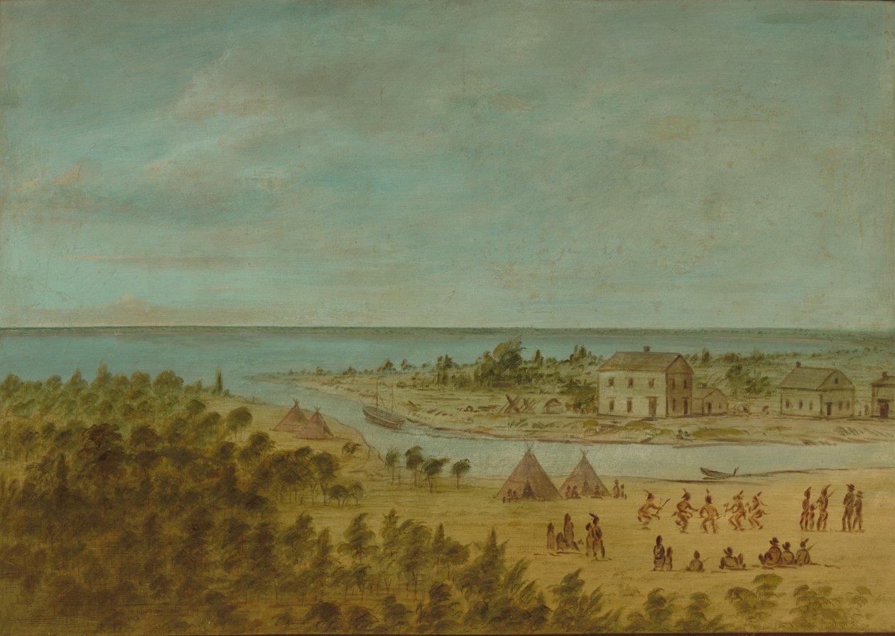 Widok Chicago w 1837, 18611869. autorstwa George Catlin