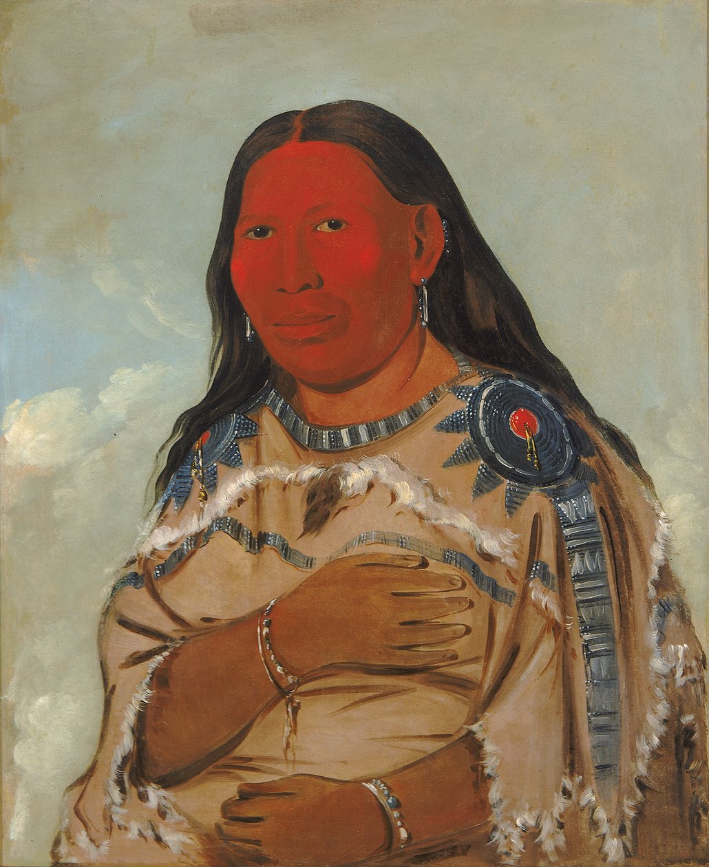 Żona dwóch wron, 1832. autorstwa George Catlin