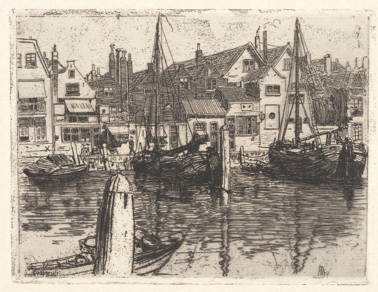 Moza w Dordrecht autorstwa George Charles Aid