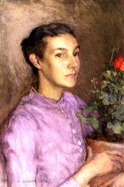 Dziewczyna i doniczka autorstwa George Clausen