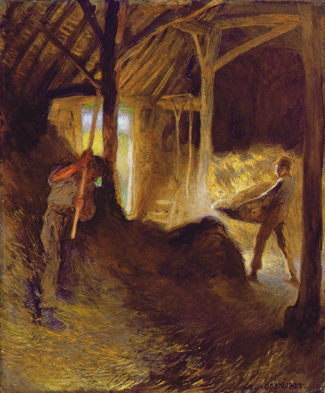 W stodole autorstwa George Clausen