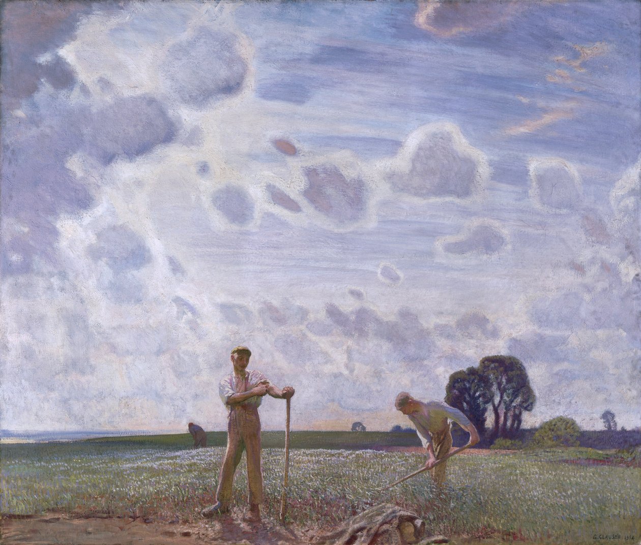 „Na polach w czerwcu”, 1914 r. autorstwa George Clausen