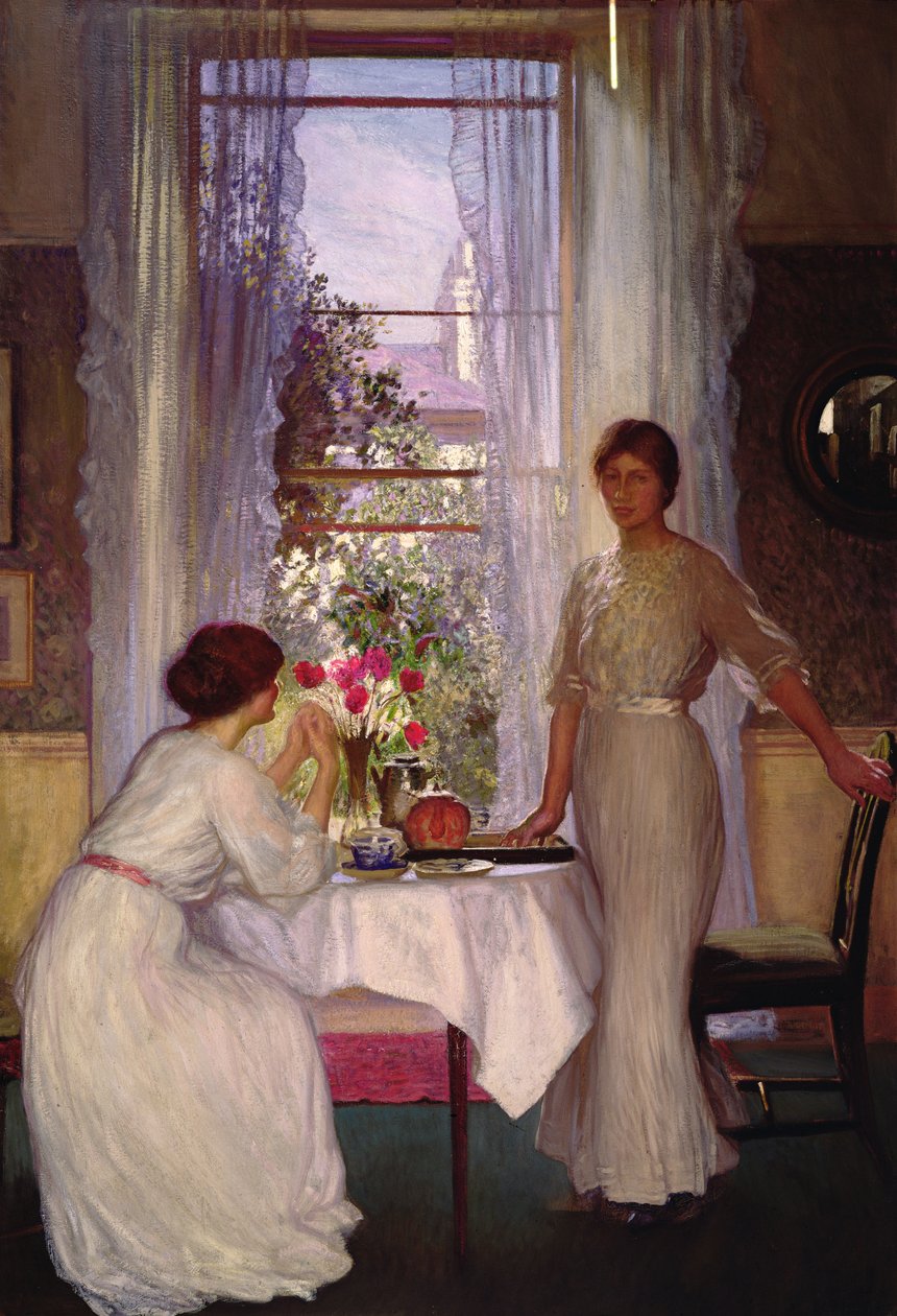 Okno (olej na płótnie) autorstwa George Clausen