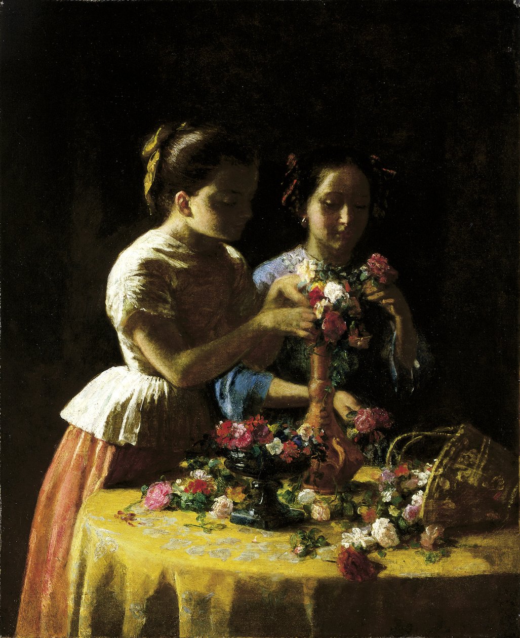 Dziewczyny i kwiaty, 1855. autorstwa George Cochran Lambdin