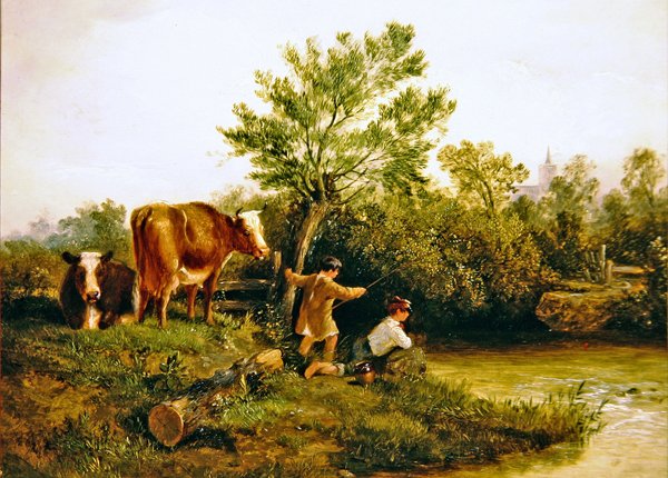 Młodzi wędkarze autorstwa George Cole