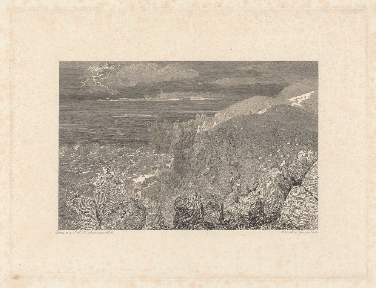 Land’s End w Kornwalii autorstwa George Cooke