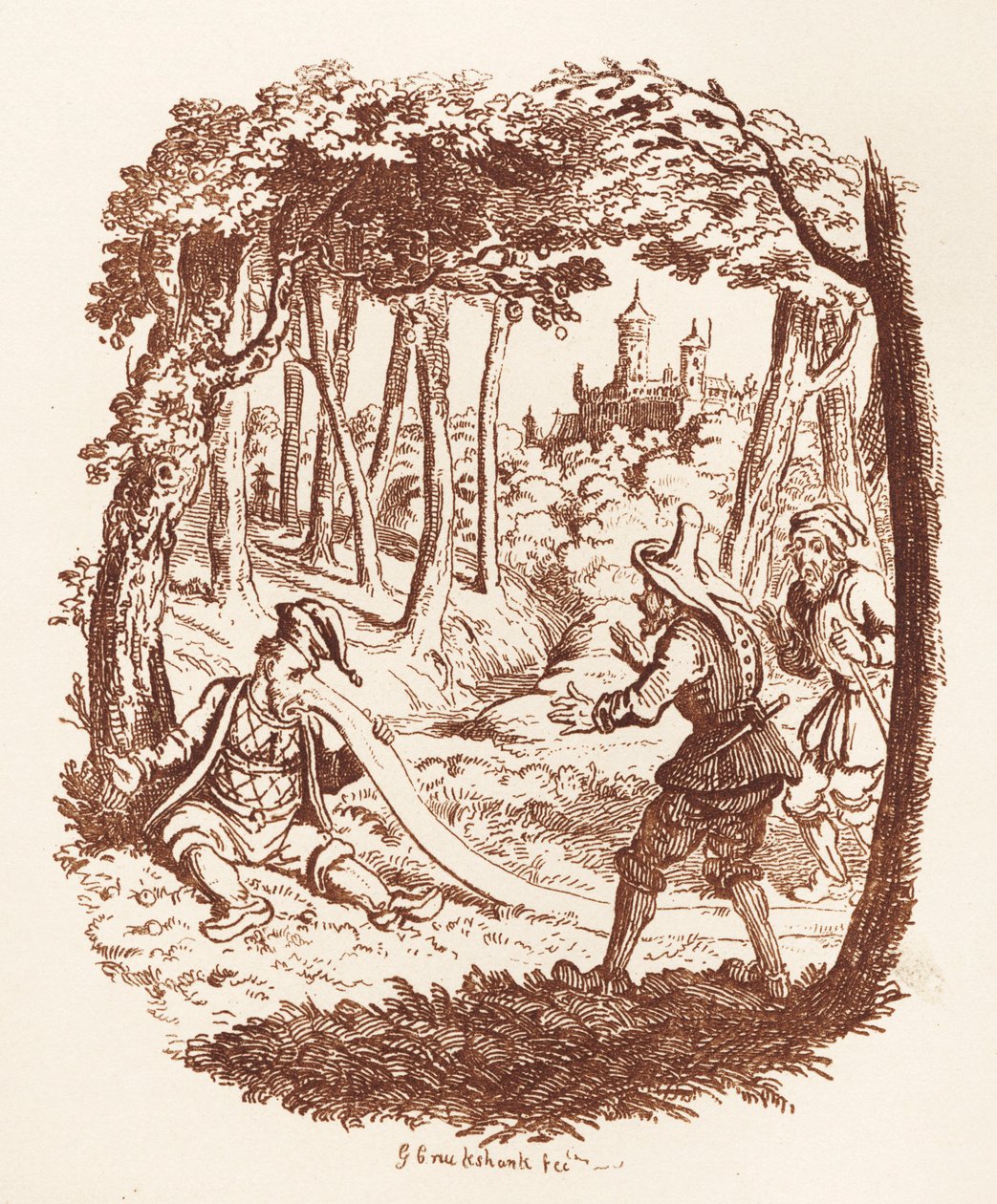 Bracia Grimm Dzieci i autorstwa George Cruikshank