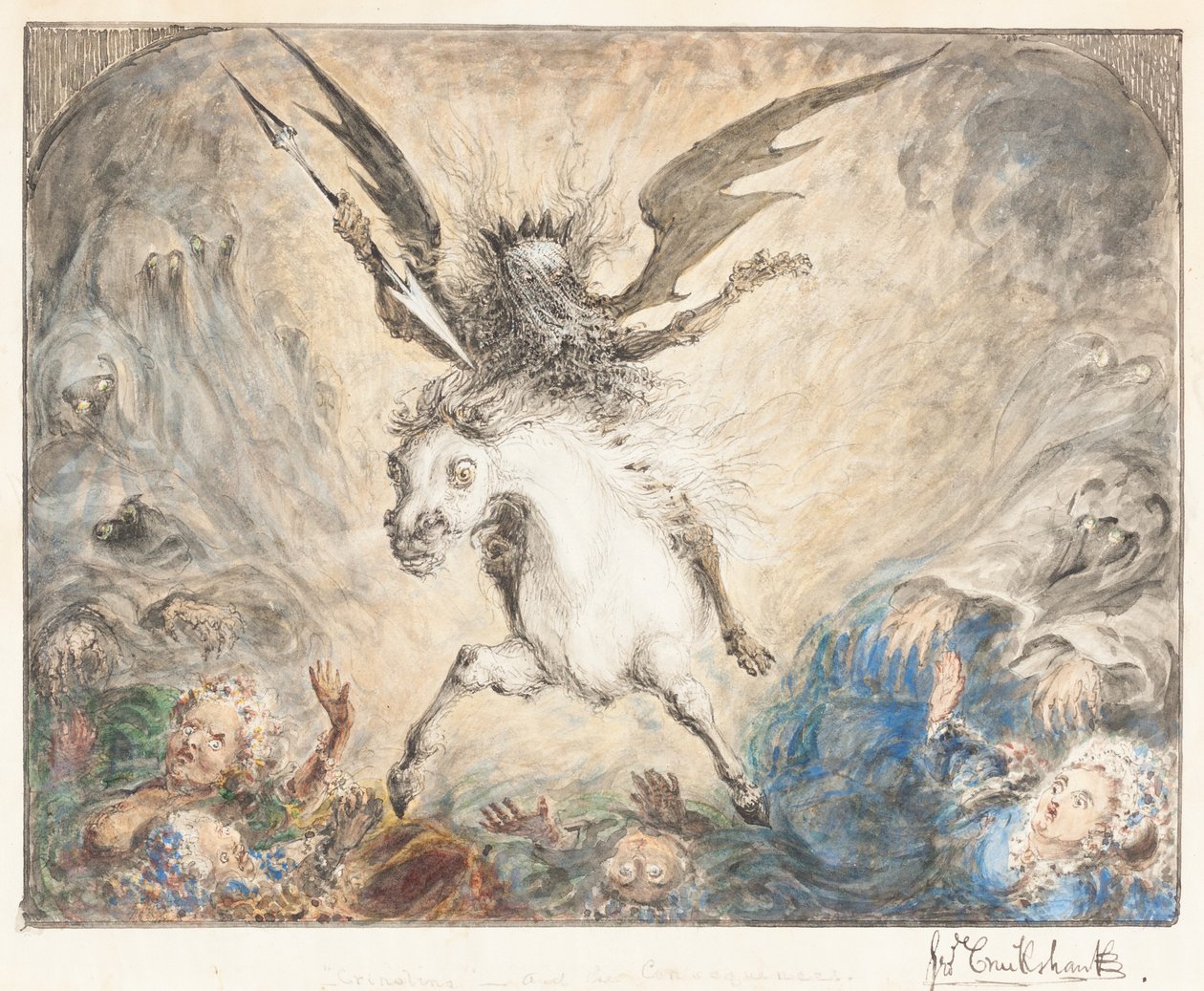 "Krynolina" - i konsekwencje [odbyt] autorstwa George Cruikshank