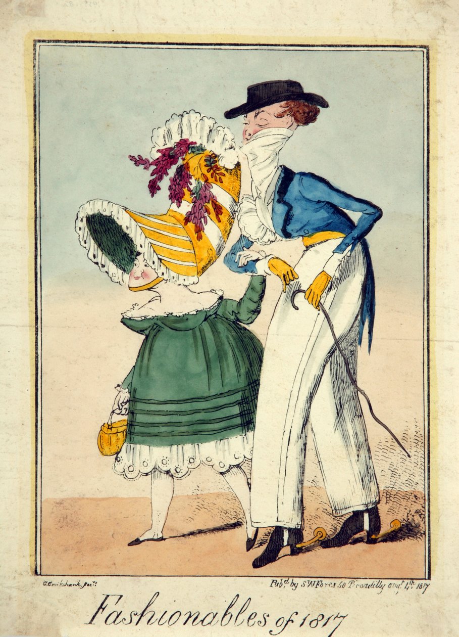 Mody z 1817 roku autorstwa George Cruikshank