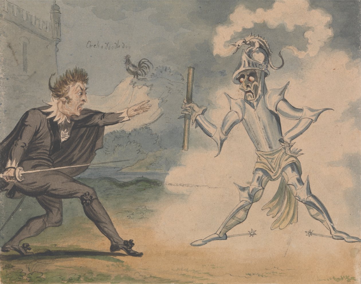 Hamlet i Duch autorstwa George Cruikshank