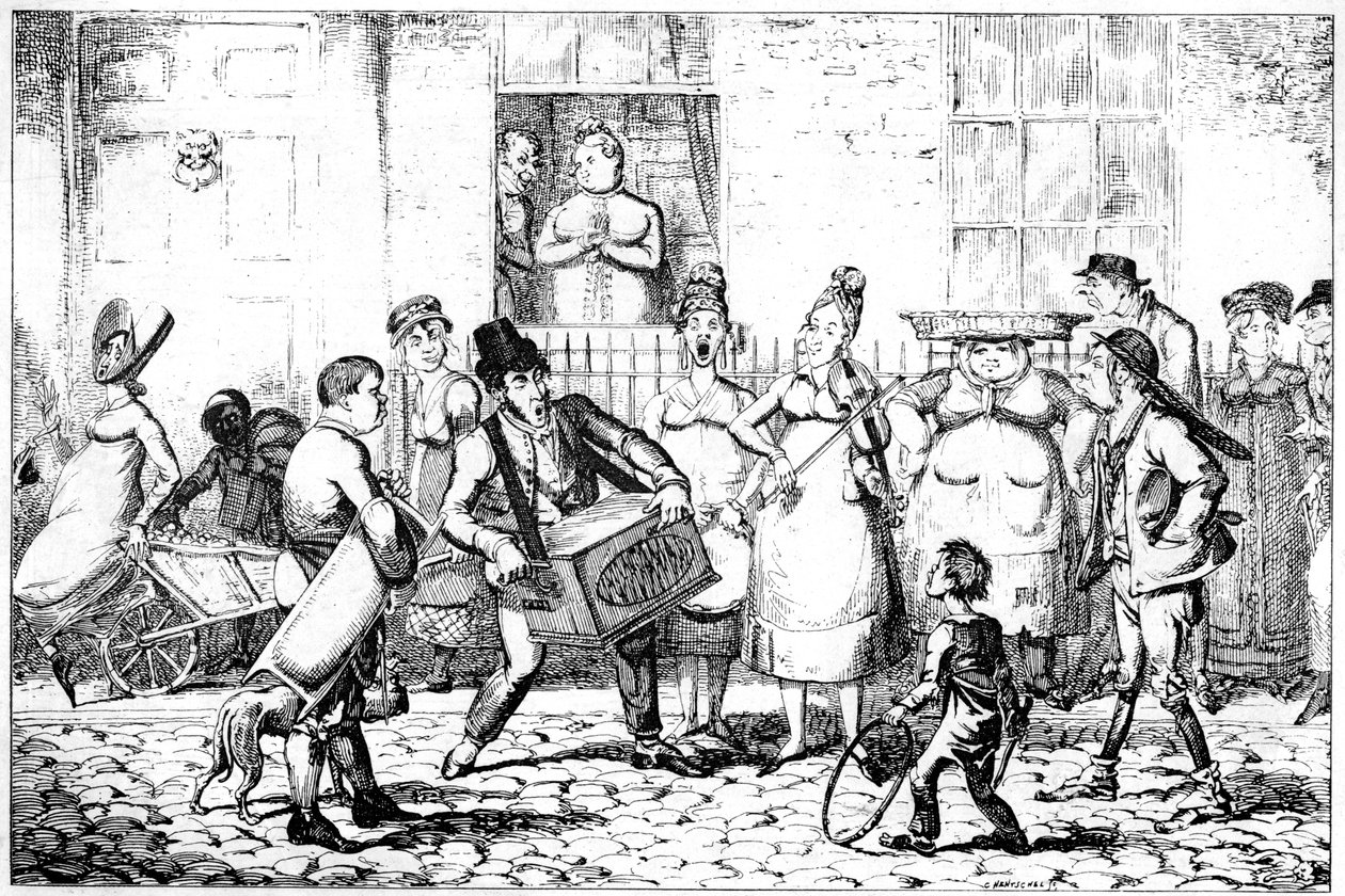 Savoyards, 1818. autorstwa George Cruikshank