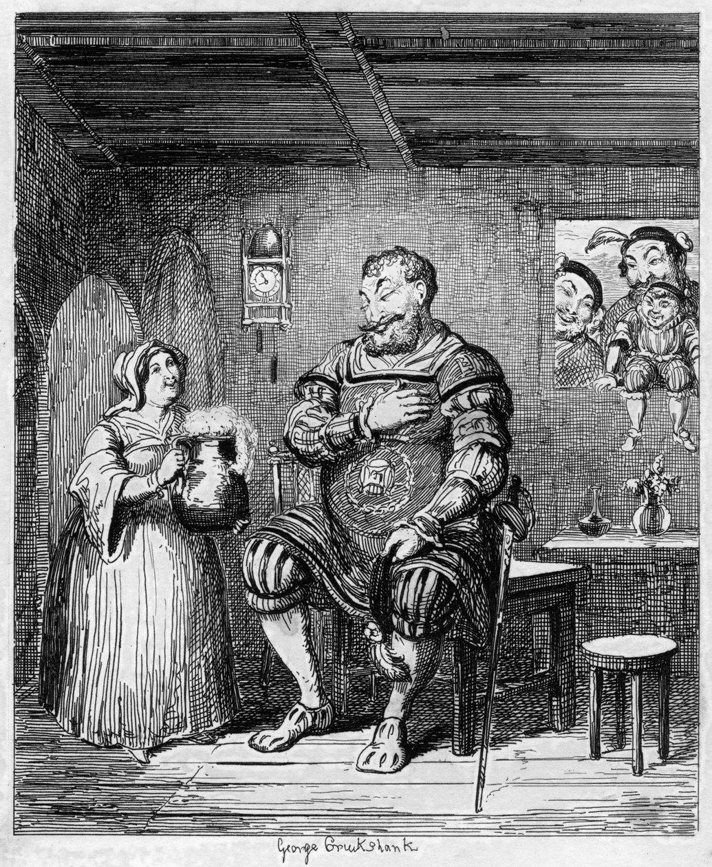 Zaloty Magogów, 1840 autorstwa George Cruikshank