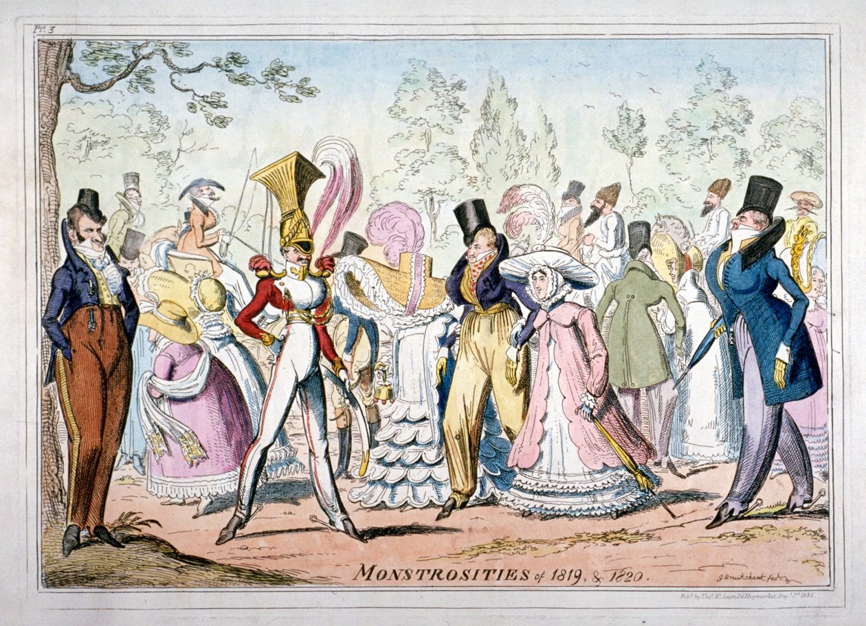 „Potworności 1819 i 1820”, 1835. autorstwa George Cruikshank
