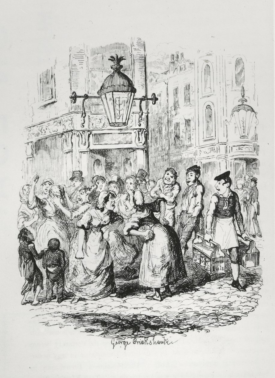 Siedem tarcz, c.1836 autorstwa George Cruikshank