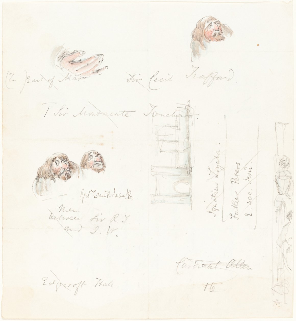Szkice Groteskowych Twarzy autorstwa George Cruikshank