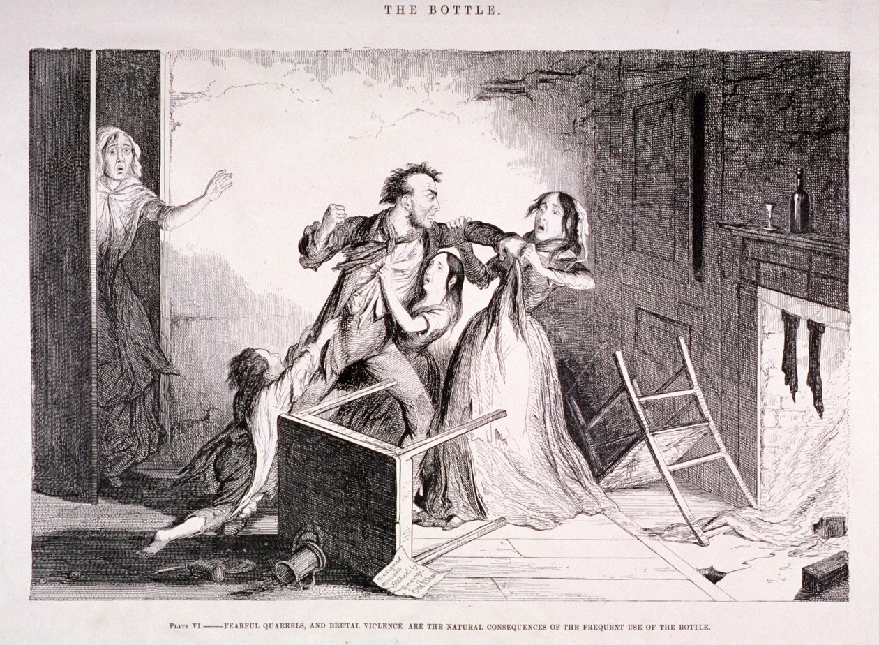 „Butelka”, 1847 autorstwa George Cruikshank