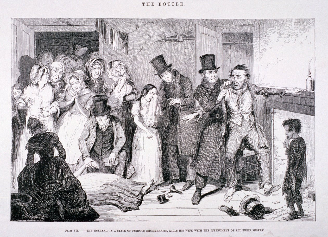 „Butelka”, 1847 autorstwa George Cruikshank