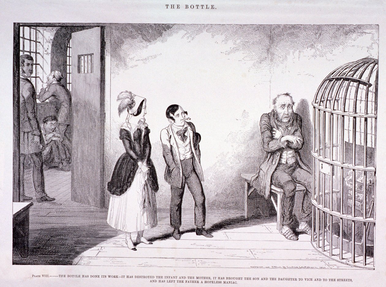 „Butelka”, 1847 autorstwa George Cruikshank